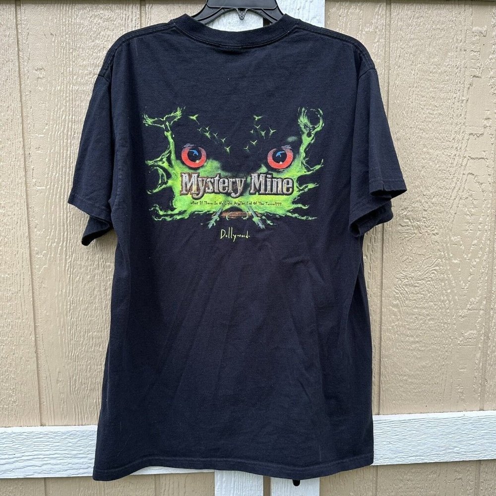 Dollywood Mystery Mine Amusement Park Coaster Black T Shirt Men's Size Large?